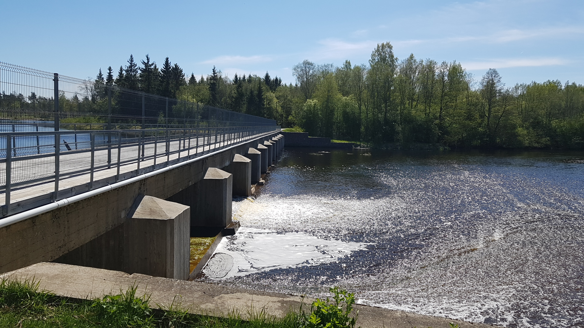 Lahema rahvuspargi stiili RMK matkatee koridor Jagala Waterfall lähedal
